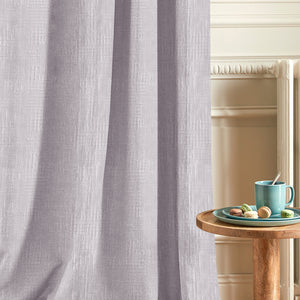 Elsa Textured Room Darkening Curtains | Pearl White | Set of 2