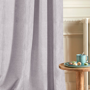 Elsa Textured Room Darkening Curtains | Modern Aesthetic | Pearl White | Set of 2 | Fully Customizable