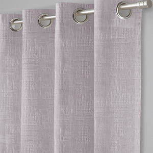 Elsa Textured Room Darkening Curtains | Pearl White | Set of 2