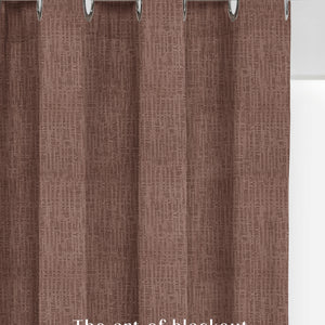 Elora Textured Blackout Curtains | Minimal Design & Total Light Block | Caramel Brown | Set of 2 | Fully Customizable