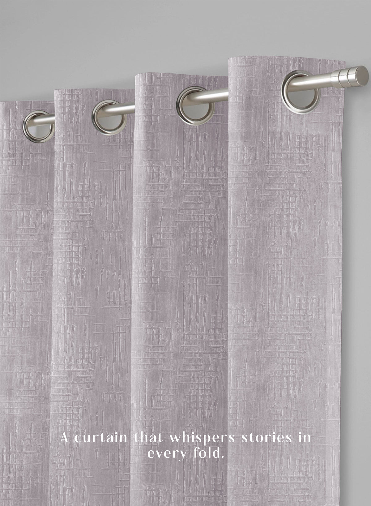 Elsa Textured Room Darkening Curtains | Modern Aesthetic | Pearl White | Set of 2 | Fully Customizable