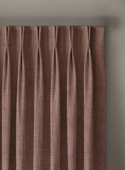 Elora Textured Blackout Curtains | Caramel Brown | Set of 2