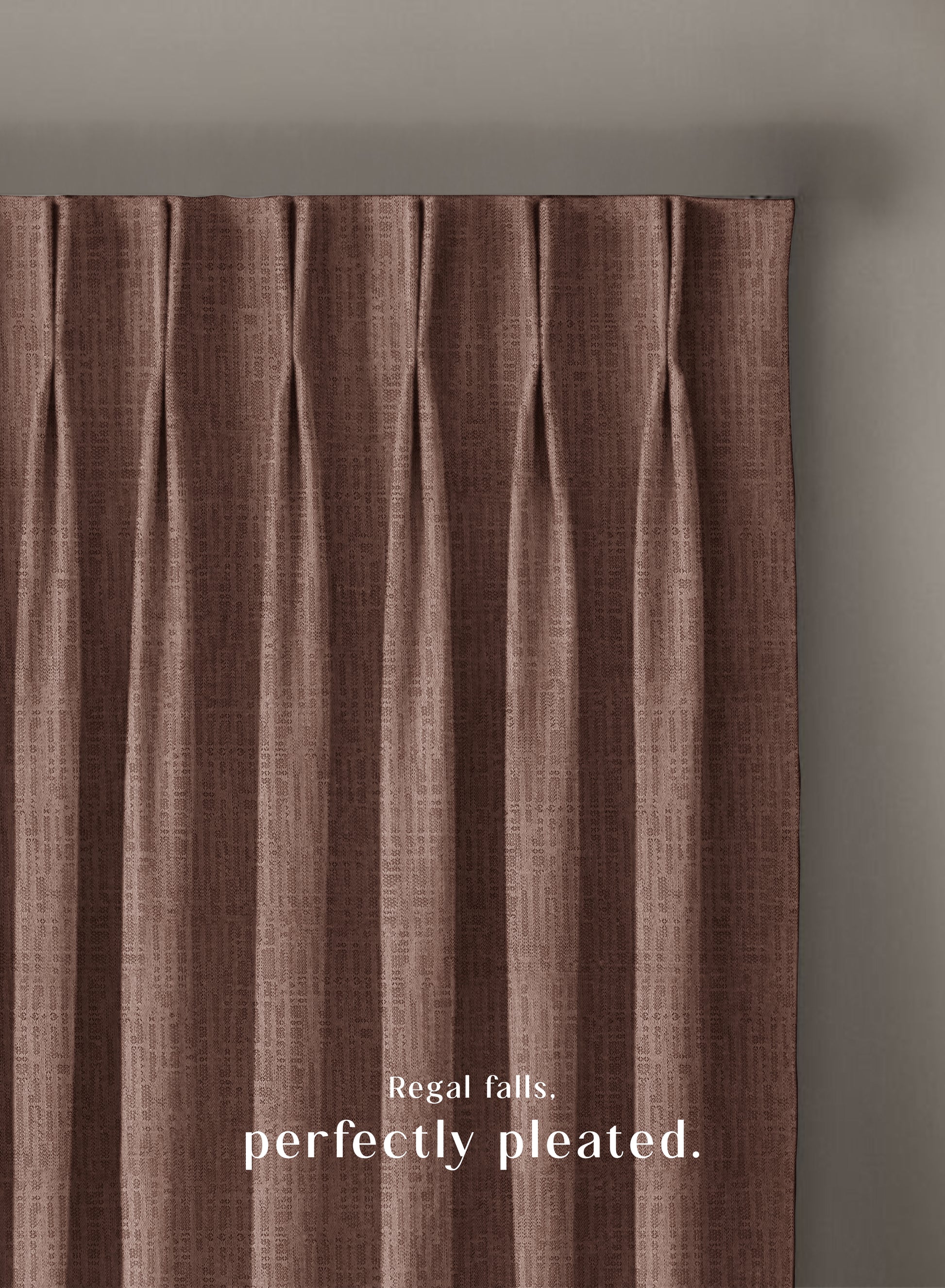 Elora Textured Blackout Curtains | Minimal Design & Total Light Block | Caramel Brown | Set of 2 | Fully Customizable