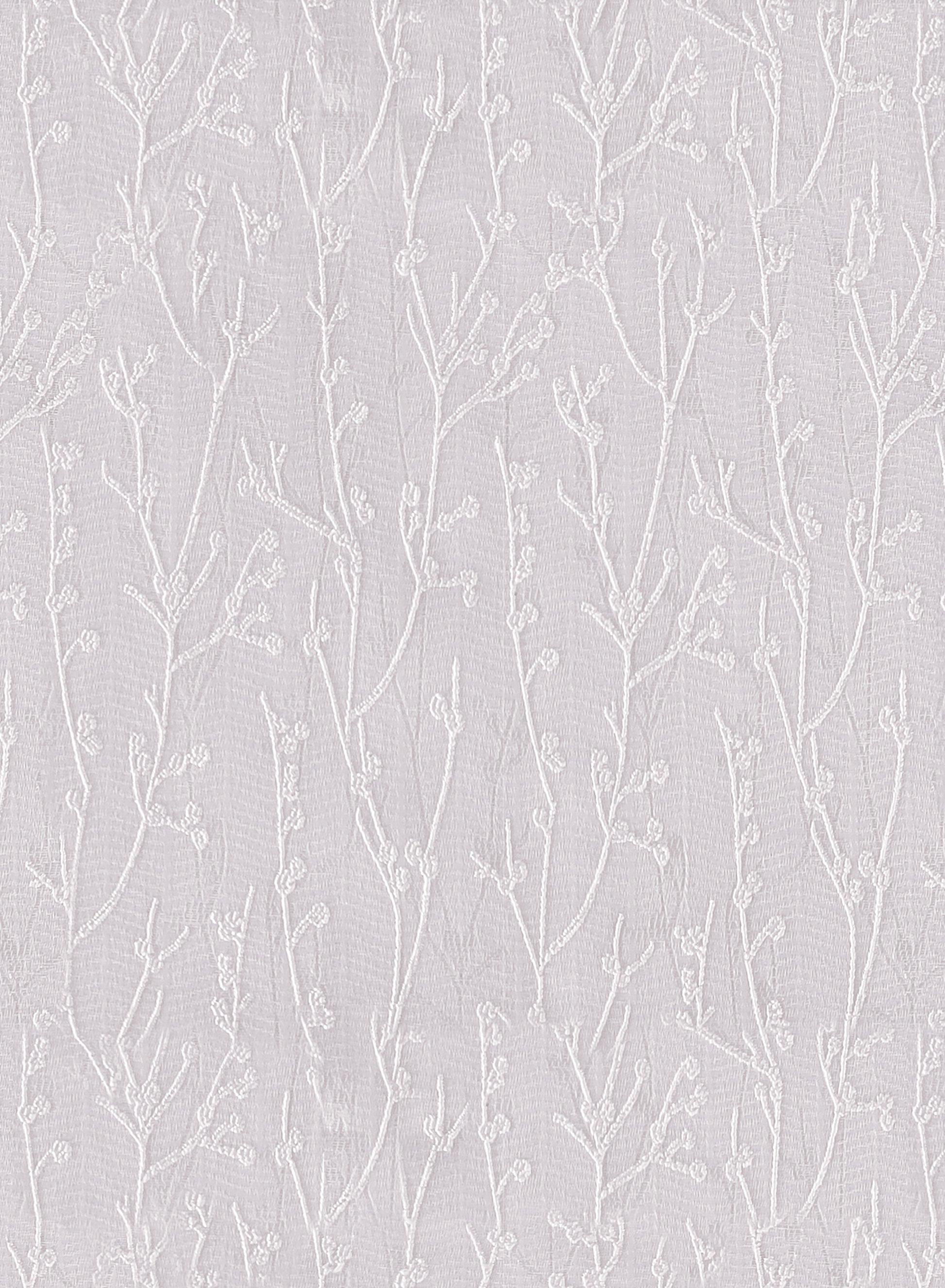 Bern Jacquard Blackout Curtains | Delicate Branch Embroidery & Total Light Block | Snow White | Set of 2 | Fully Customizable