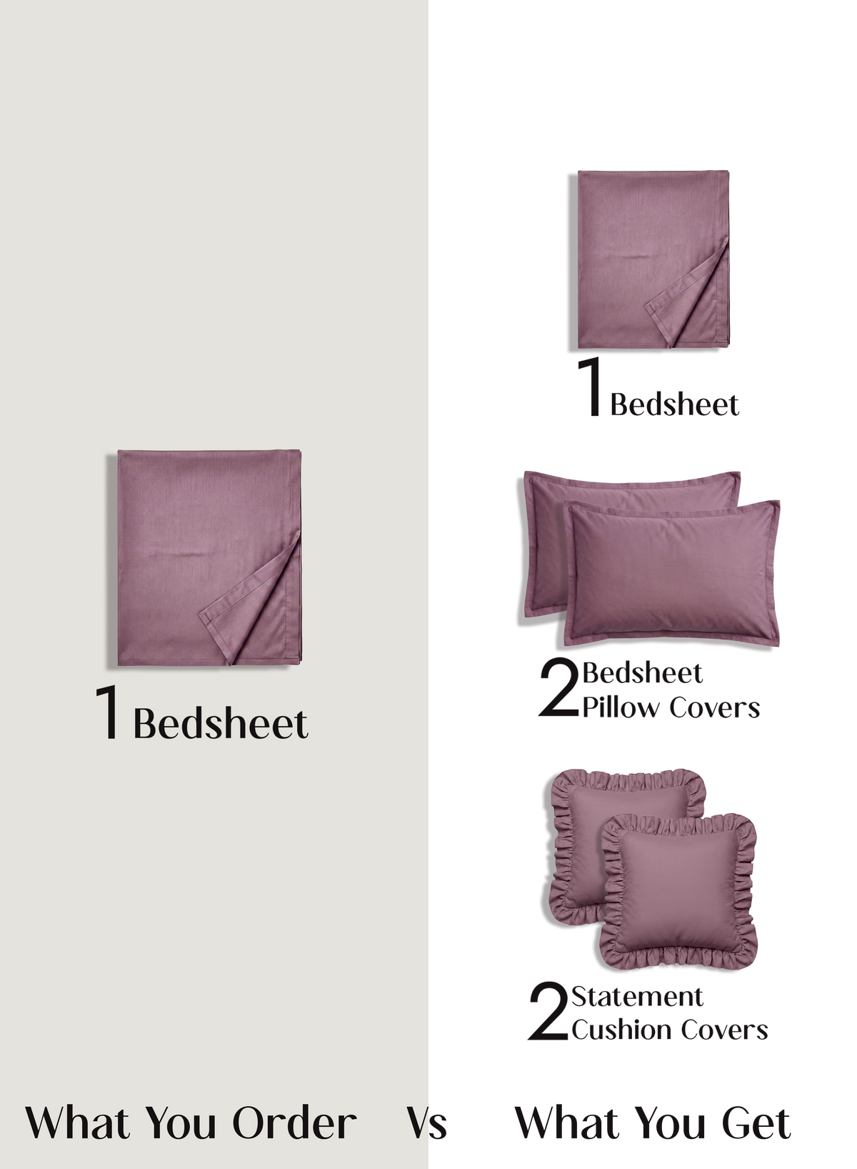 LuxeSoft™ Double Bedsheet Set | Mulberry