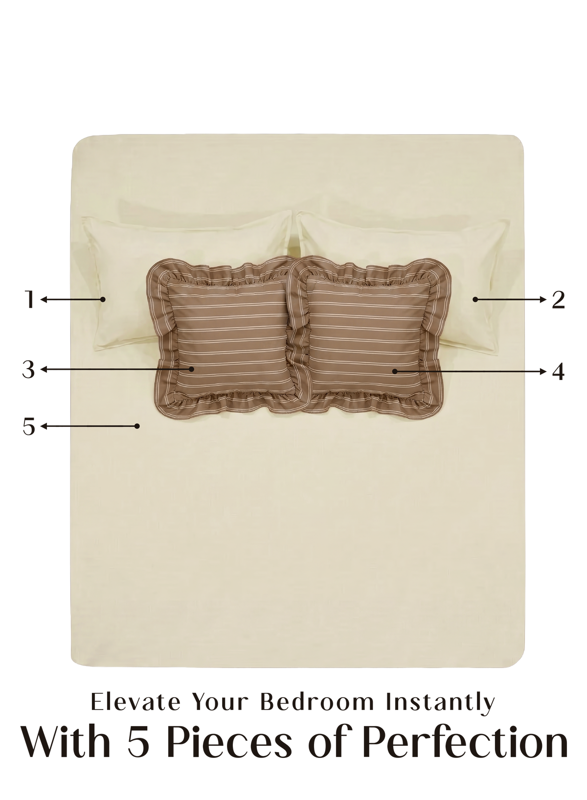 LuxeFit™ Fitted Bedsheet Set | Buttercream