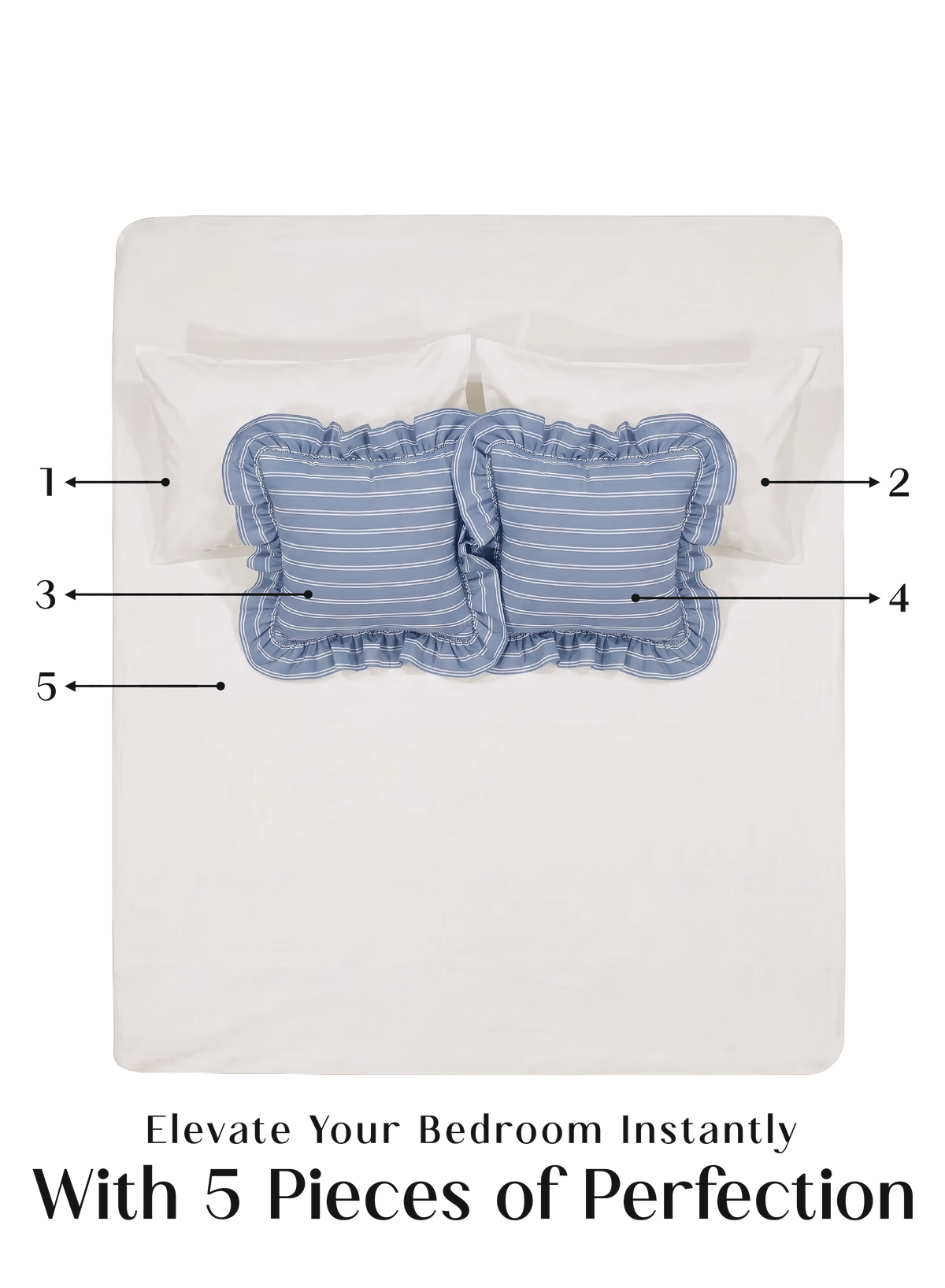 LuxeFit™ Fitted Bedsheet Set | Morning Glory - Coastal