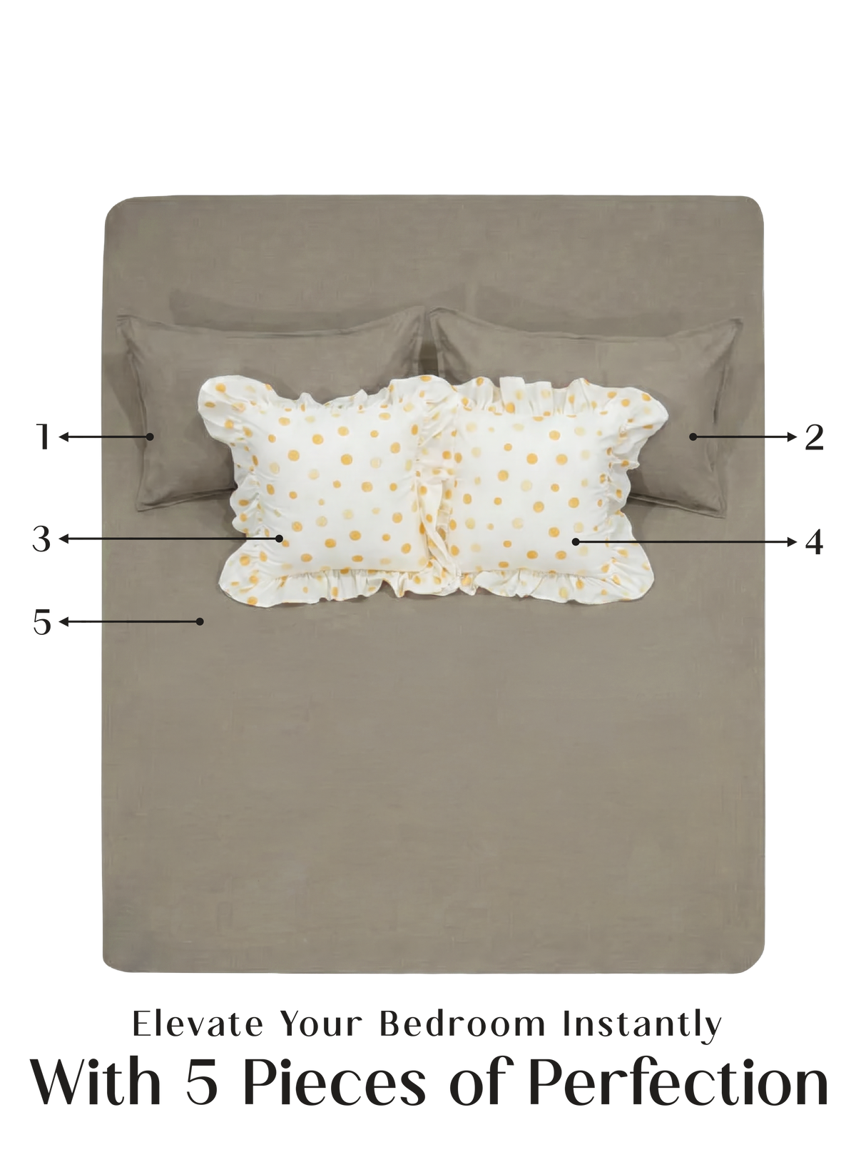 LuxeFit™ Fitted Bedsheet Set | Smoky Taupe