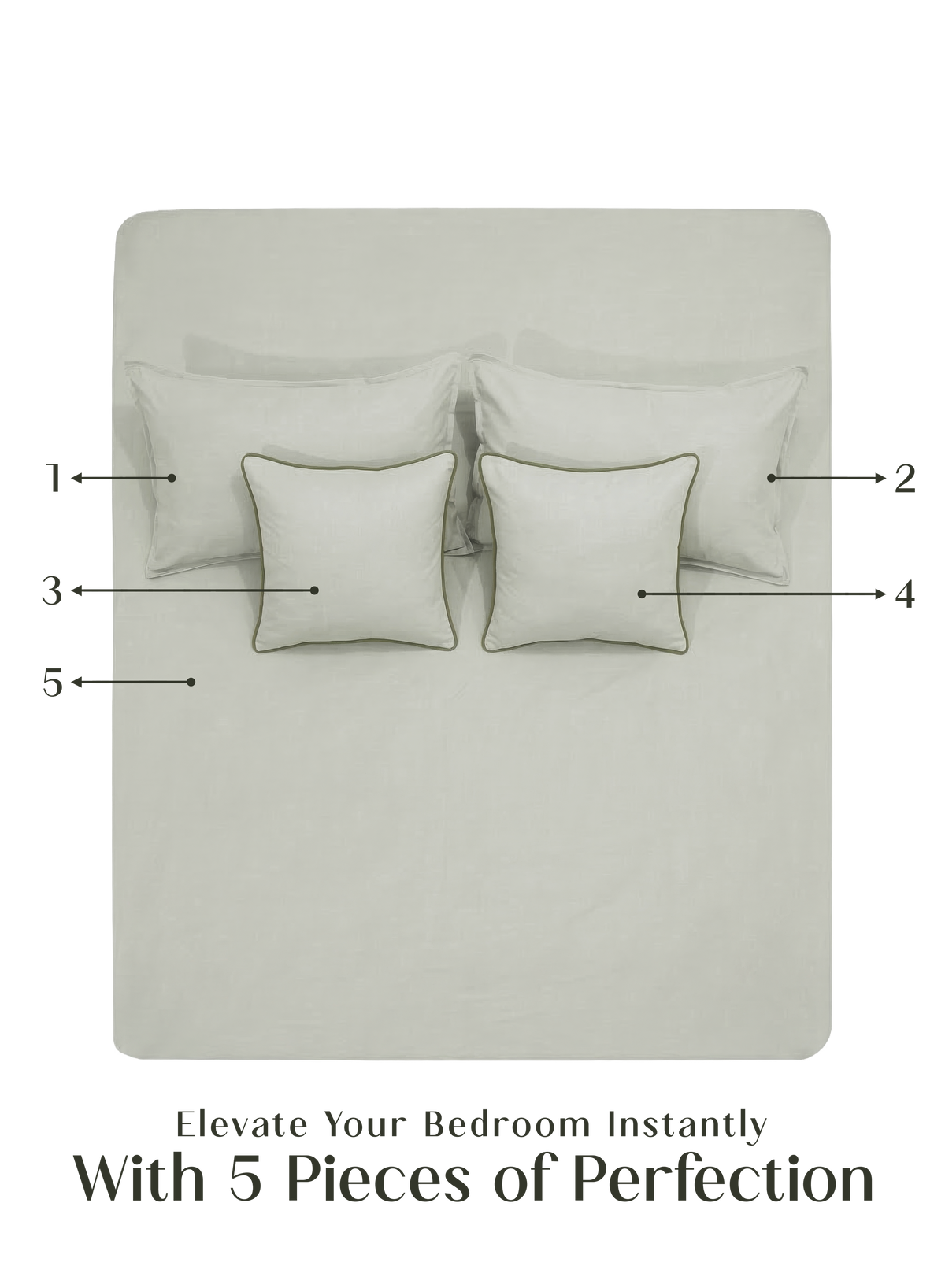 LuxeFit™ Fitted Bedsheet Set | Pastel Pistachio