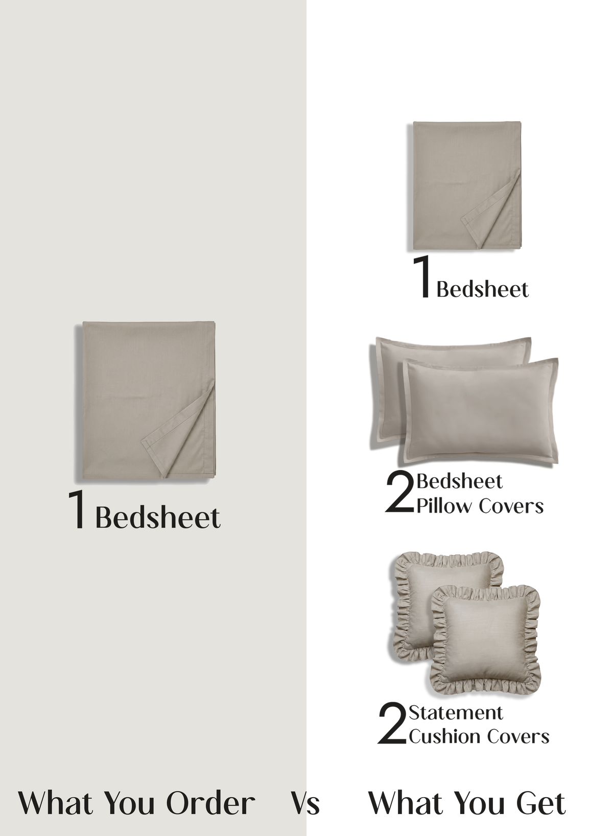LuxeSoft™ Double Bedsheet Set | Latte Crème