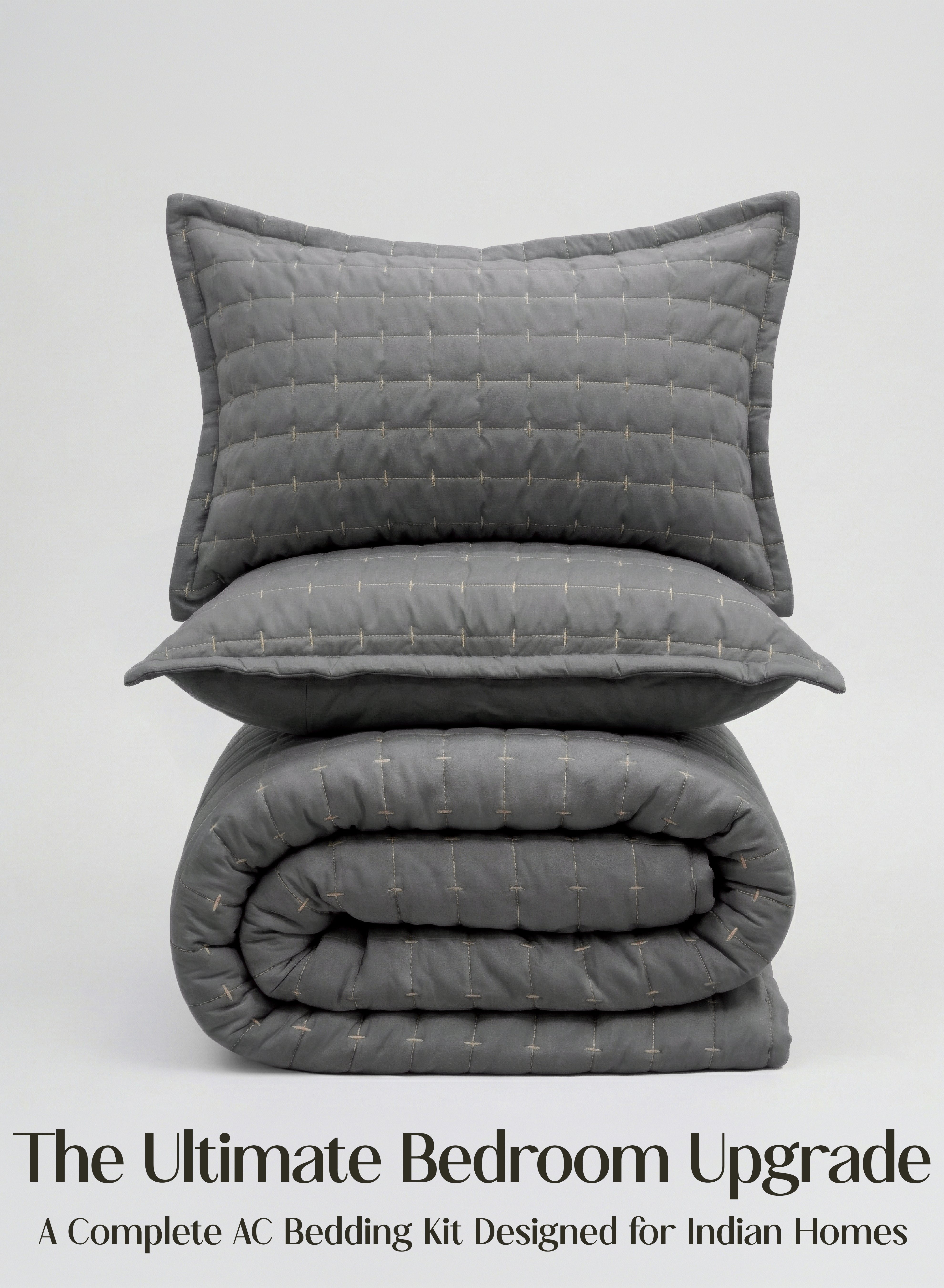 CloudTouch™ 8-Piece Bedding Set | Complete Bedroom Upgrade in One Set | Pebble Gray