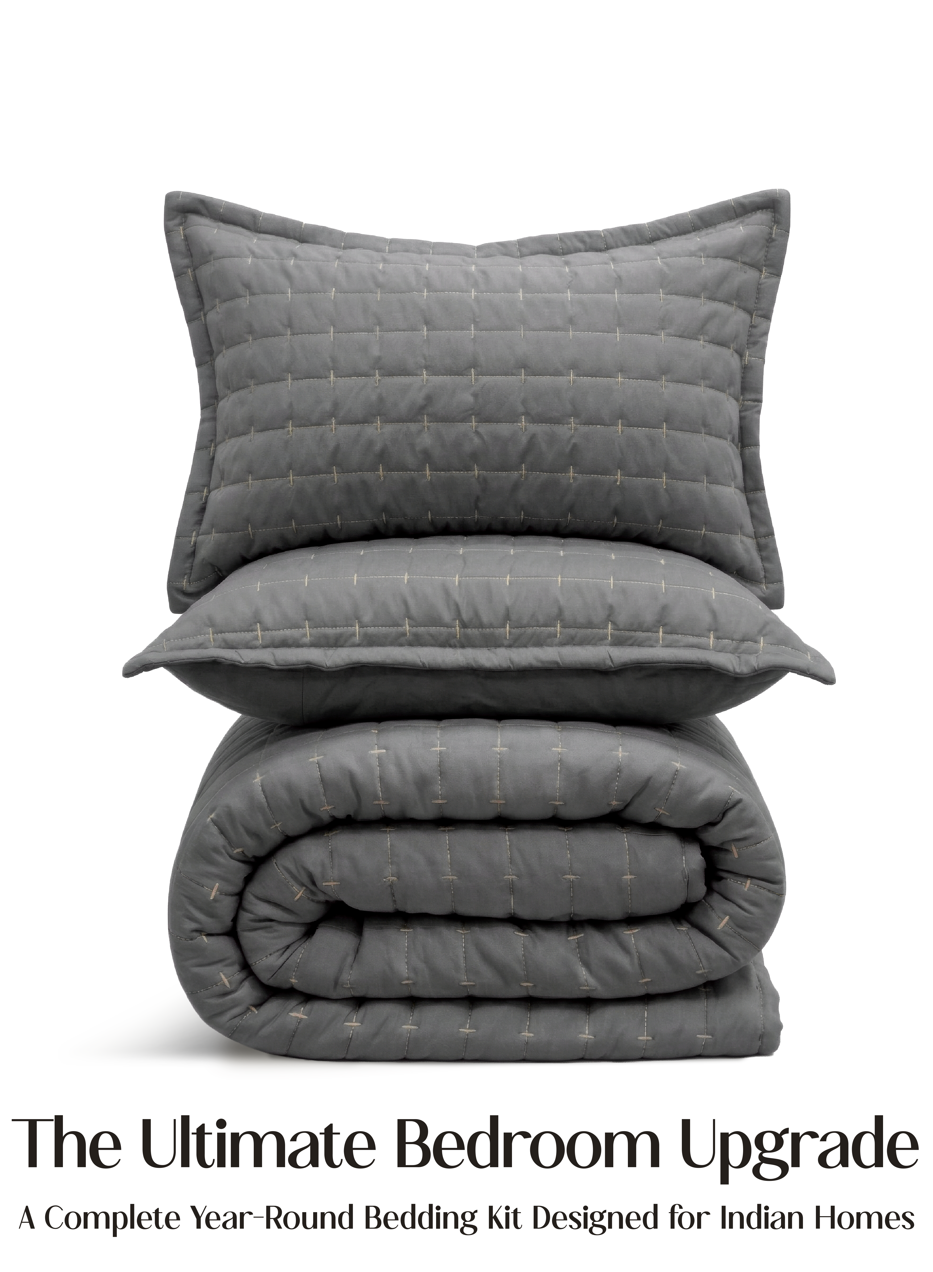 CloudTouch™ 8-Piece Bedding Set | Pebble Gray
