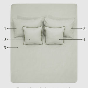 Home Crayons LuxeFit™ Fitted Bedsheet Set | Perfect Fit for Queen & King Mattresses | Pastel Pistachio