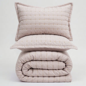 Home Crayons CloudTouch™ 5-Piece AC Comforter Set | 33% Oversized | Includes 2 Pillow & 2 Cushion Covers | Sakura Blush