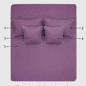 Home Crayons LuxeFit™ Fitted Bedsheet Set | Perfect Fit for Queen & King Mattresses | Matte Plum