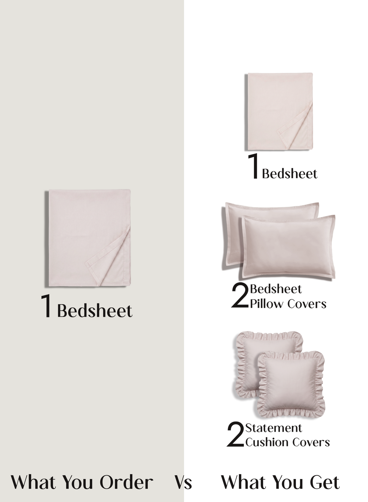LuxeSoft™ Double Bedsheet Set | Sakura Blush