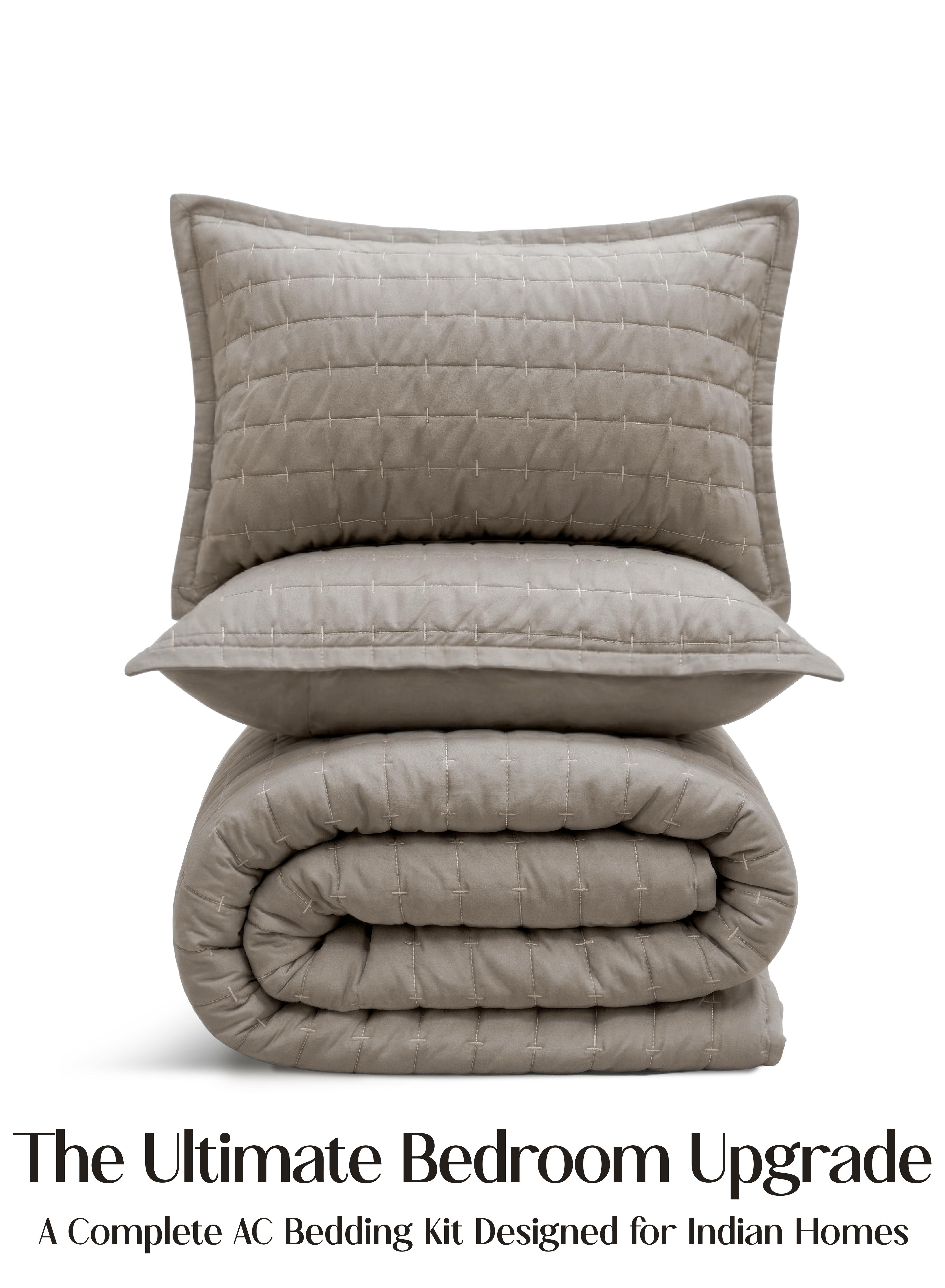 CloudTouch™ 8-Piece AC Bedding Set | Latte Crème