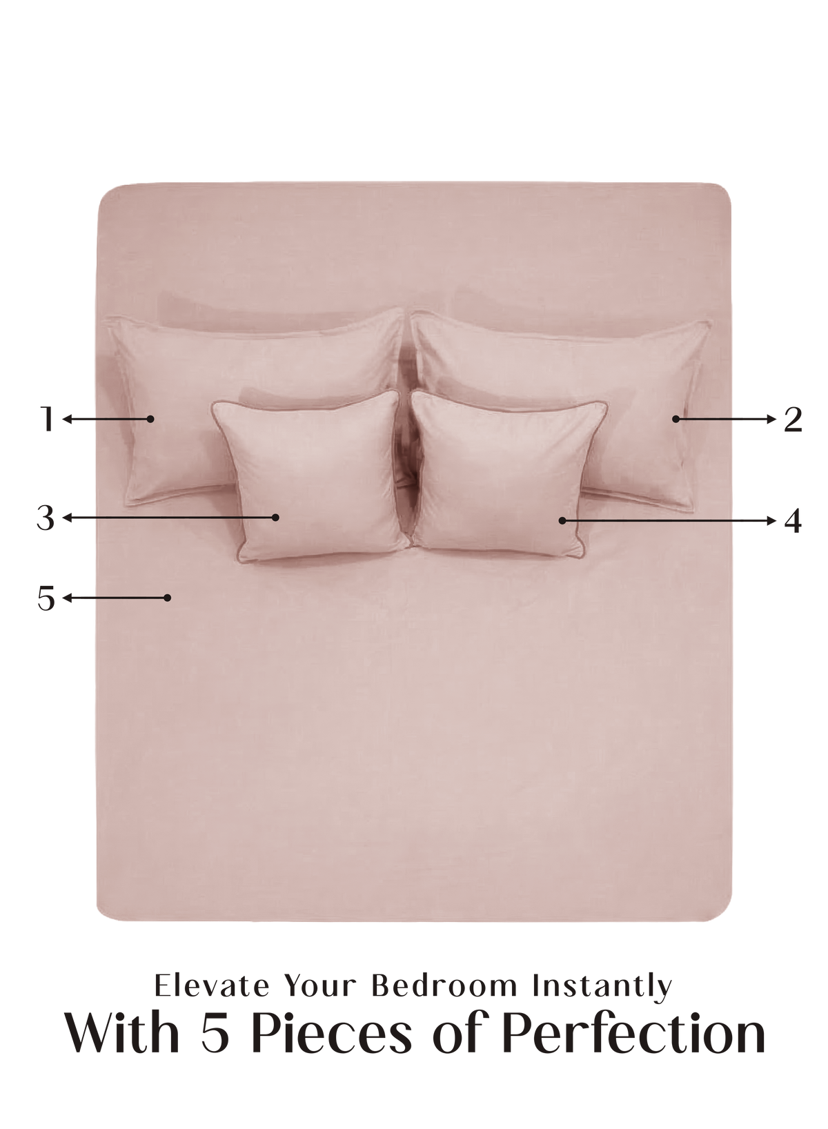 LuxeFit™ Fitted Bedsheet Set | Pearl Blush