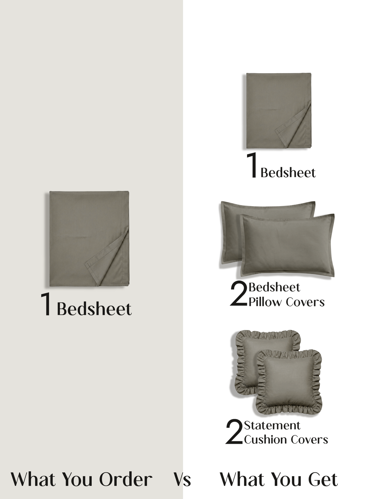LuxeSoft™ Double Bedsheet Set | Smoked Coffee