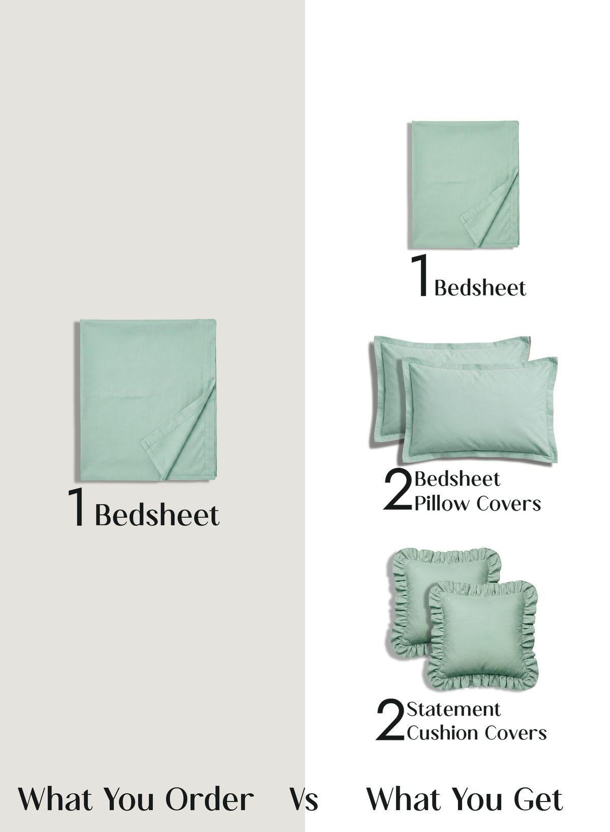 LuxeSoft™ Double Bedsheet Set | Matcha Milk