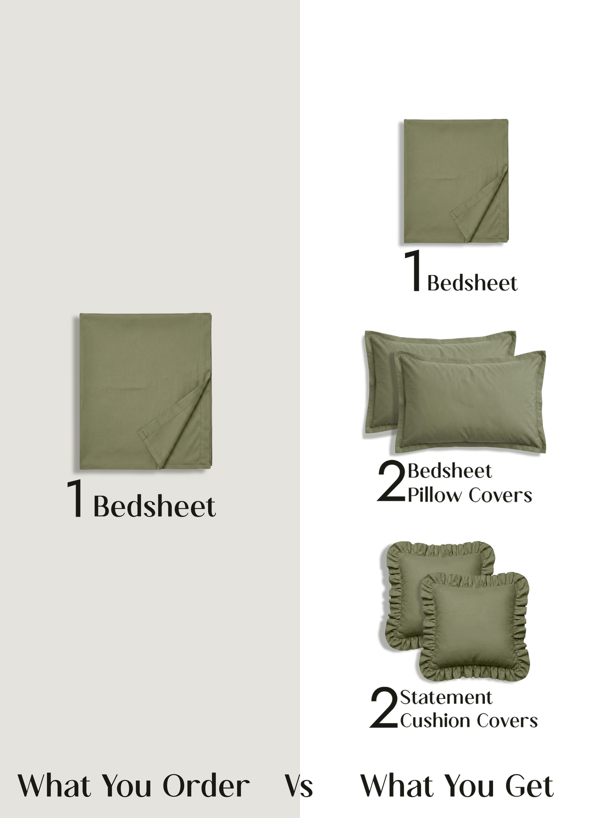 LuxeSoft™ Double Bedsheet Set | Olive Grove