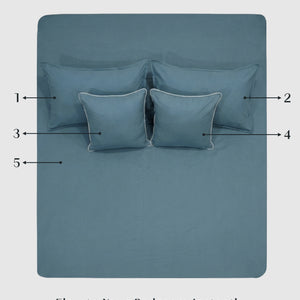 Home Crayons LuxeFit™ Fitted Bedsheet Set | Perfect Fit for Queen & King Mattresses | Tropical Teal