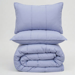 Home Crayons Cocoon AC Comforter Set | 5-Piece Designer Bed Set for Modern Homes | Lavender Haze