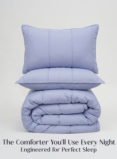 Home Crayons Cocoon AC Comforter Set | 5-Piece Designer Bed Set for Modern Homes | Lavender Haze