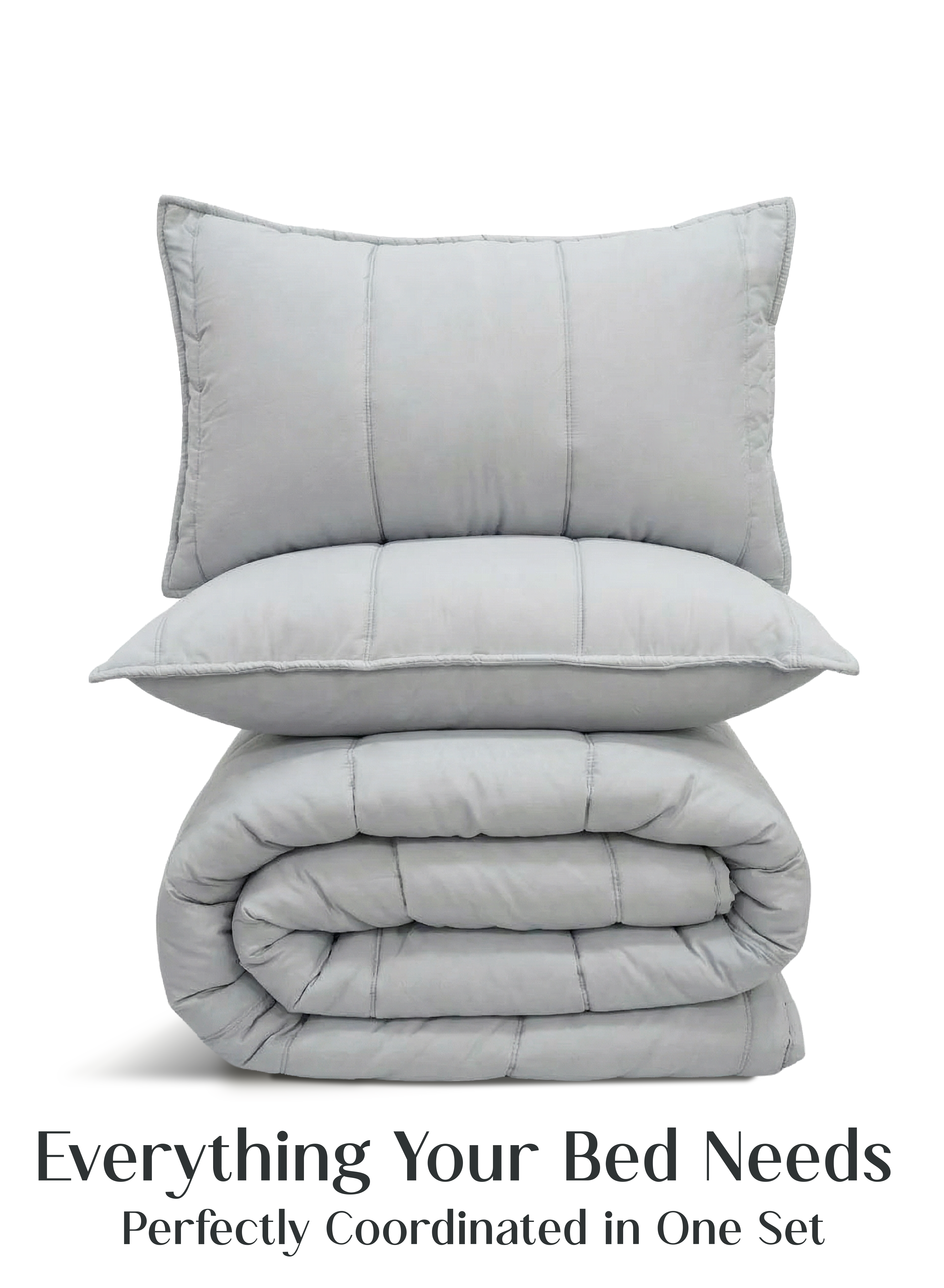 Cocoon 8-Piece Bedding Set | Pearl Gray