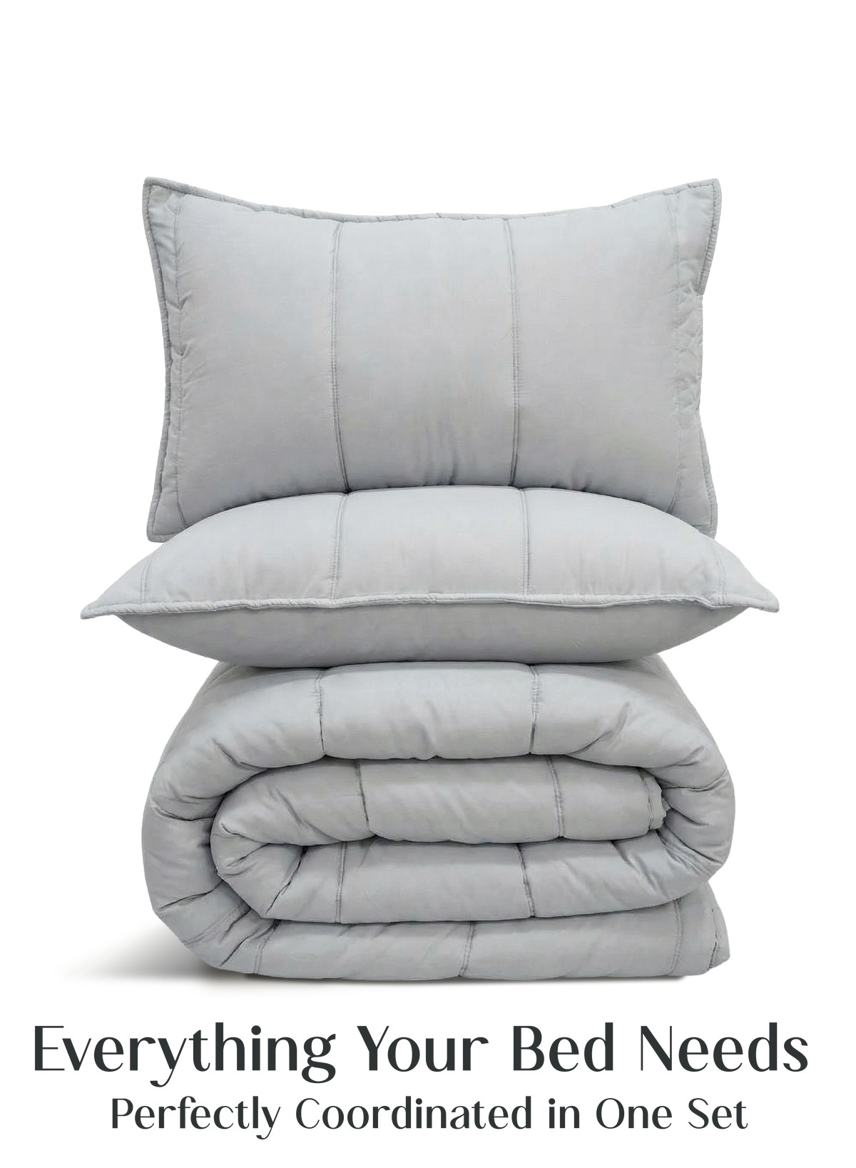 Cocoon 8-Piece Bedding Set | Pearl Gray