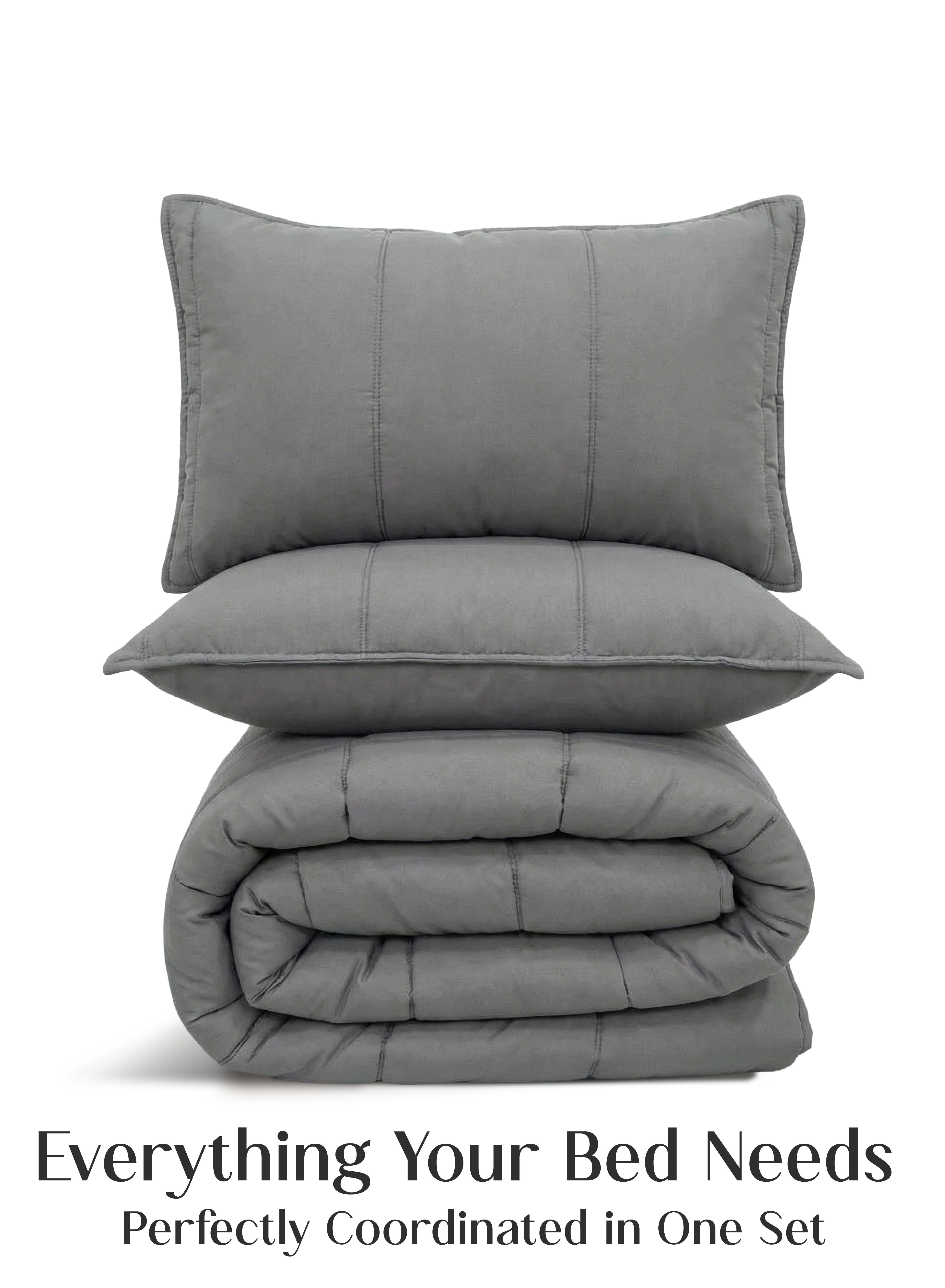Cocoon 8-Piece Bedding Set | Moonstone Gray