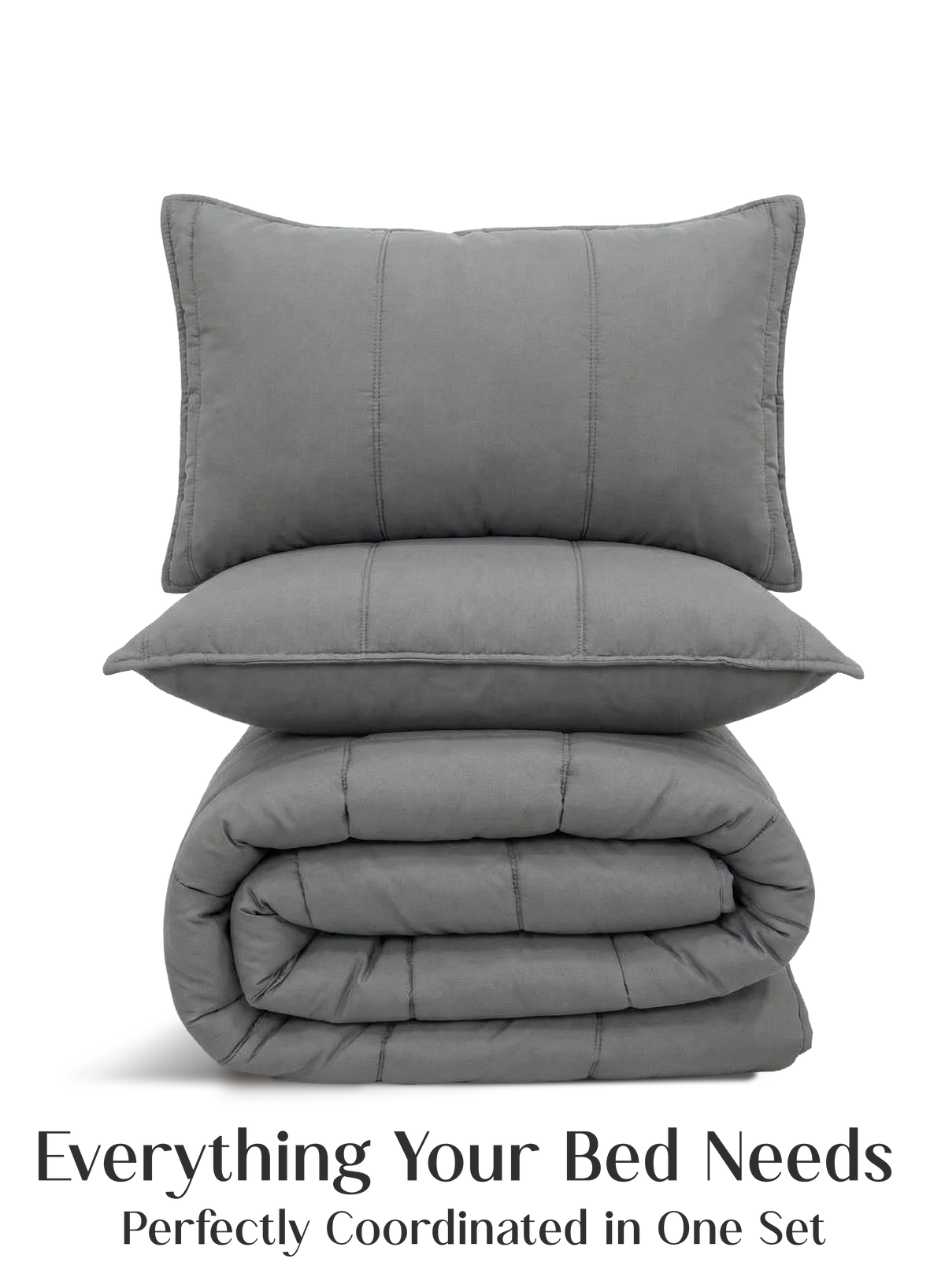 Cocoon 8-Piece Bedding Set | Moonstone Gray