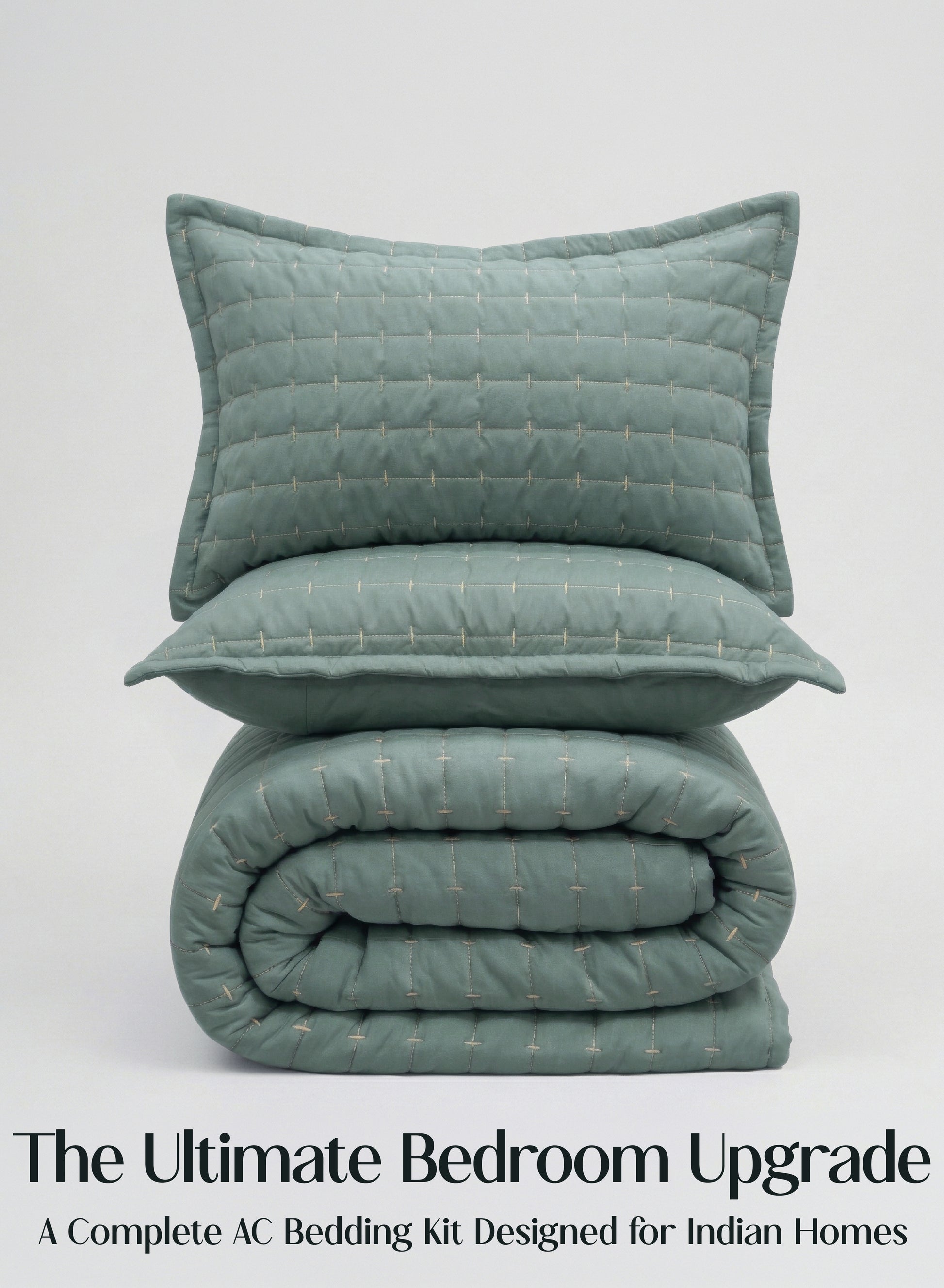 Home Crayons CloudTouch™ 8-Piece AC Bedding Set | Complete Bedroom Upgrade in One Set | Sage Green
