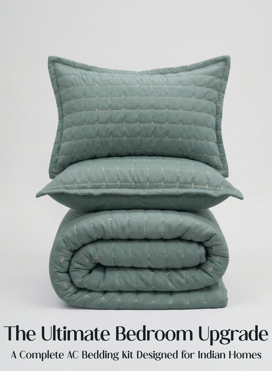 Home Crayons CloudTouch™ 8-Piece AC Bedding Set | Complete Bedroom Upgrade in One Set | Sage Green