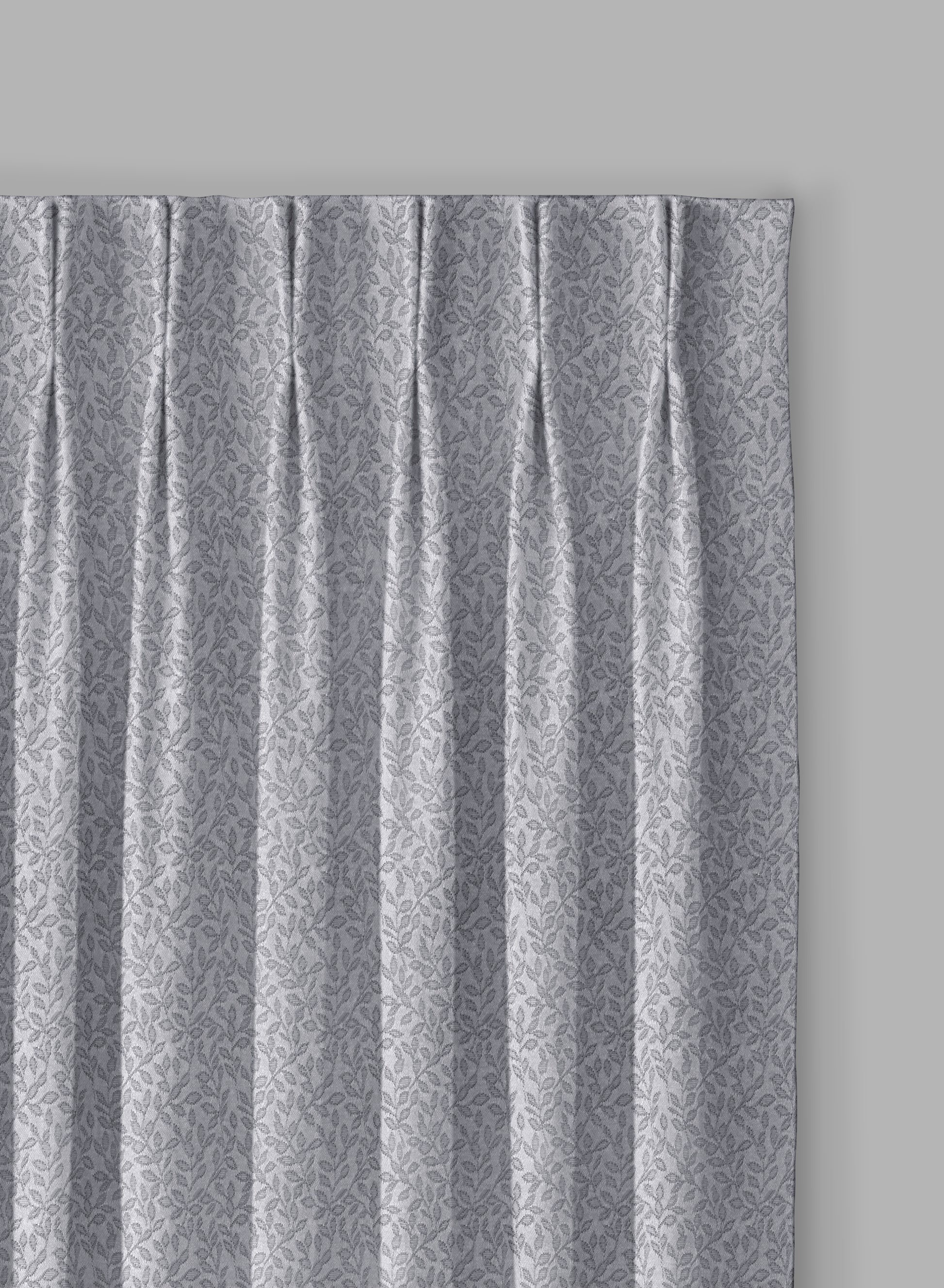 Eudora Jacquard Room Darkening Curtains | European Jacquard Weave | Feather Gray | Set of 2 | Fully Customizable