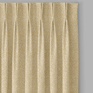 Eudora Jacquard Blackout Curtains | European Jacquard Weave & Total Light Block | Champagne Gold | Set of 2 | Fully Customizable