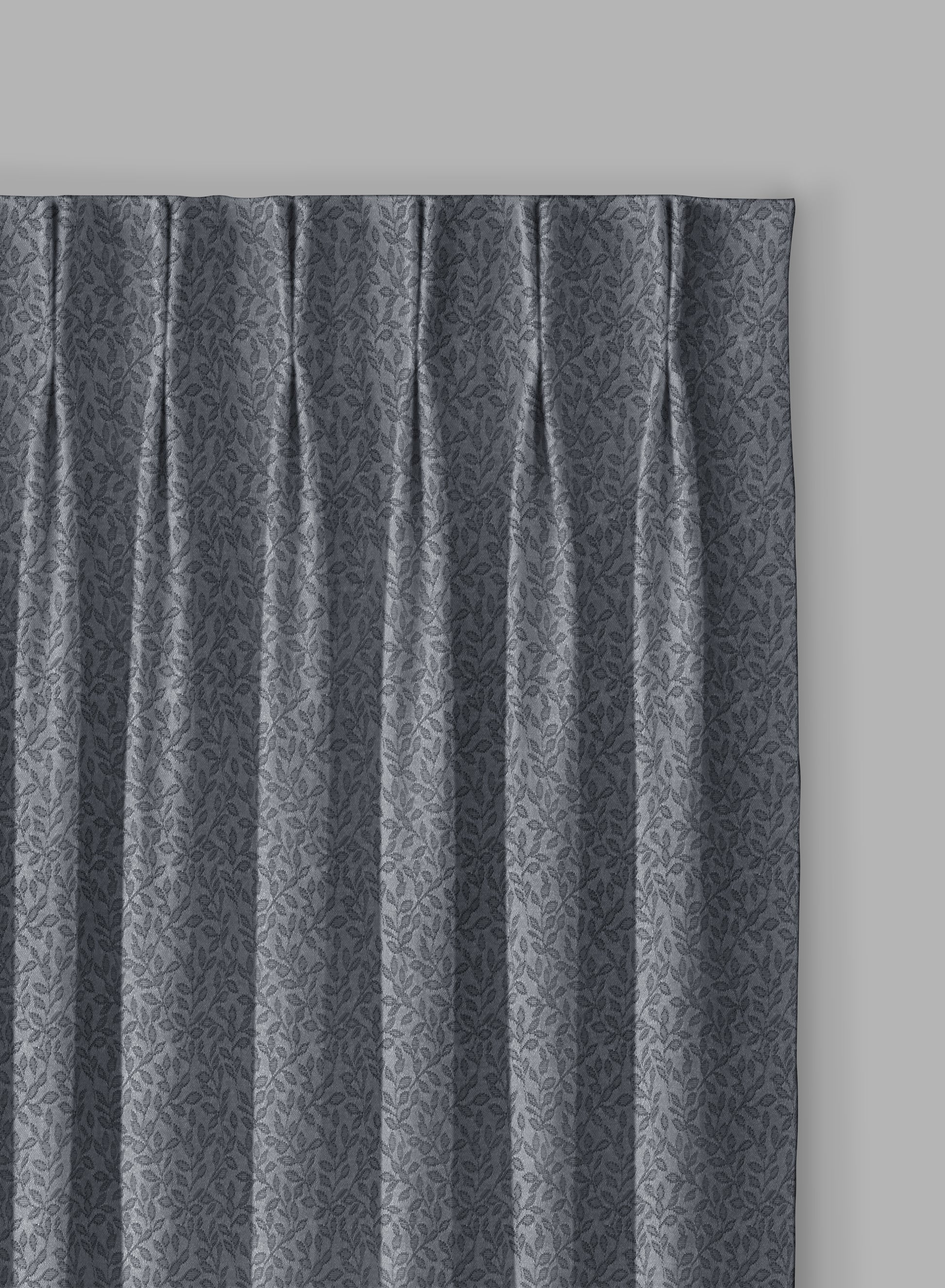 Eudora Jacquard Room Darkening Curtains | European Jacquard Weave | Dusk Gray | Set of 2 | Fully Customizable