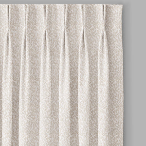 Eudora Jacquard Room Darkening Curtains | European Jacquard Weave | Oatleaf | Set of 2 | Fully Customizable
