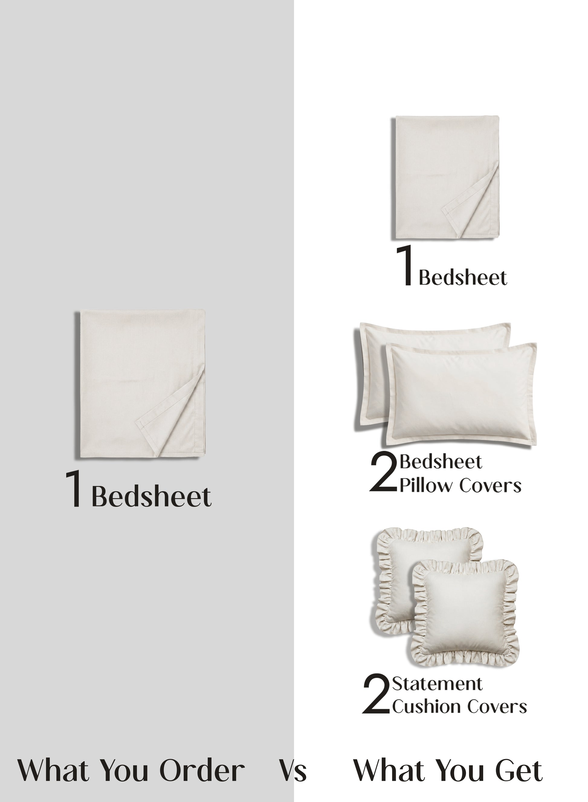 Home Crayons LuxeSoft™ Double Bedsheet Set | Oversized King | Includes 2 Pillow Covers & 2 Cushion Covers | Morning Glory