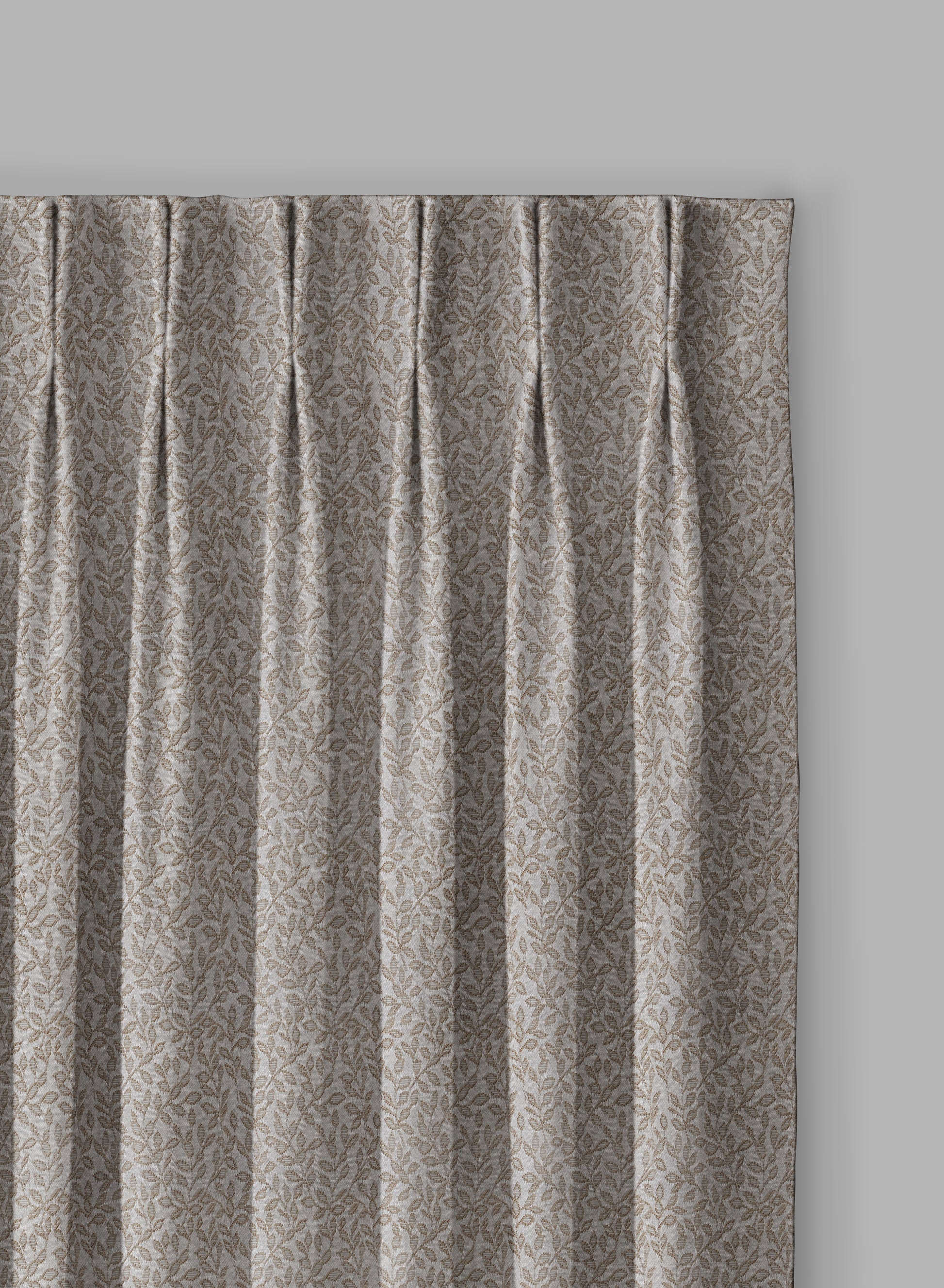 Eudora Jacquard Room Darkening Curtains | European Jacquard Weave | Tan | Set of 2 | Fully Customizable