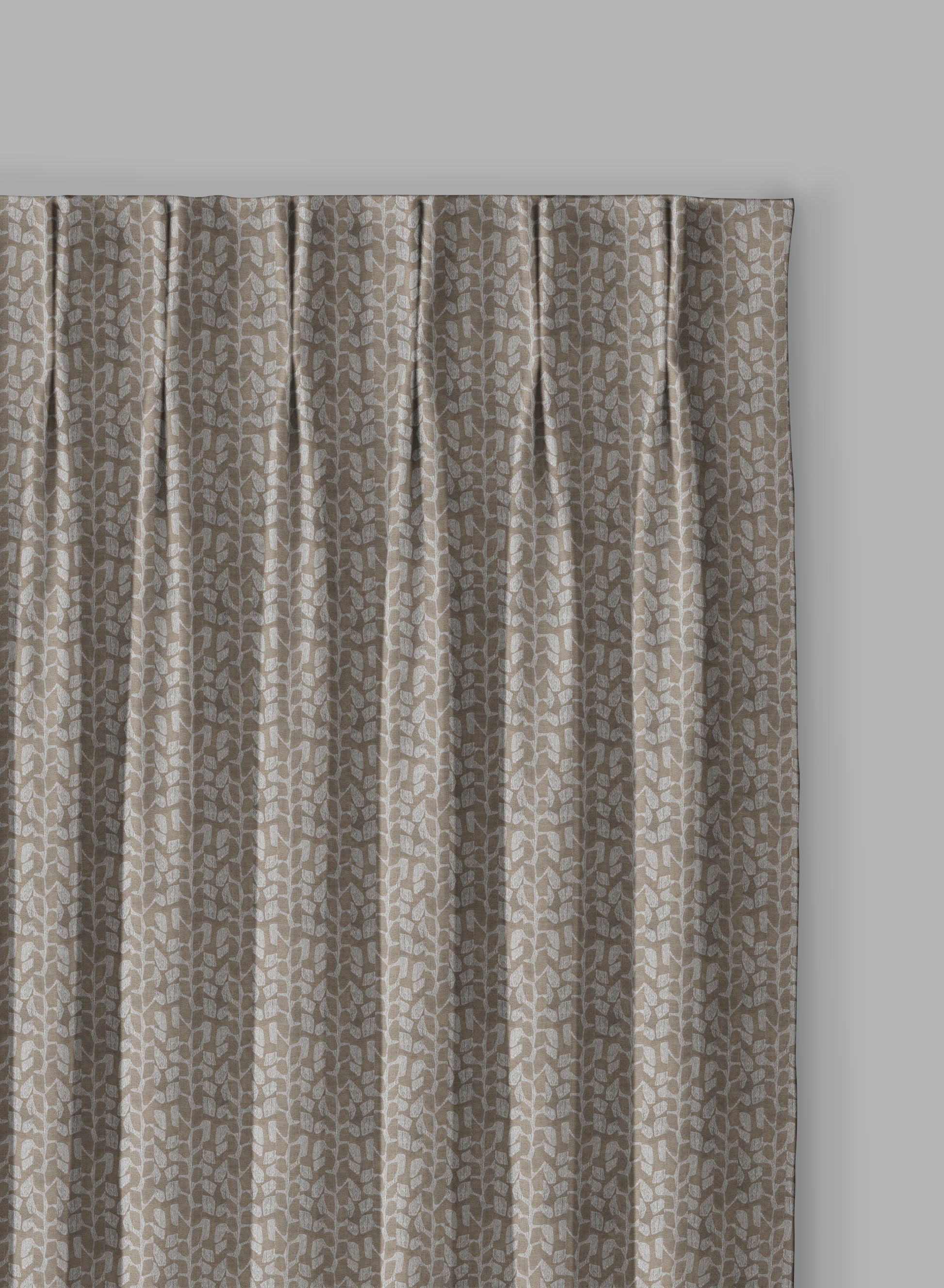 Eudora Jacquard Room Darkening Curtains | Pebble Jacquard Weave | Tan | Set of 2 | Fully Customizable