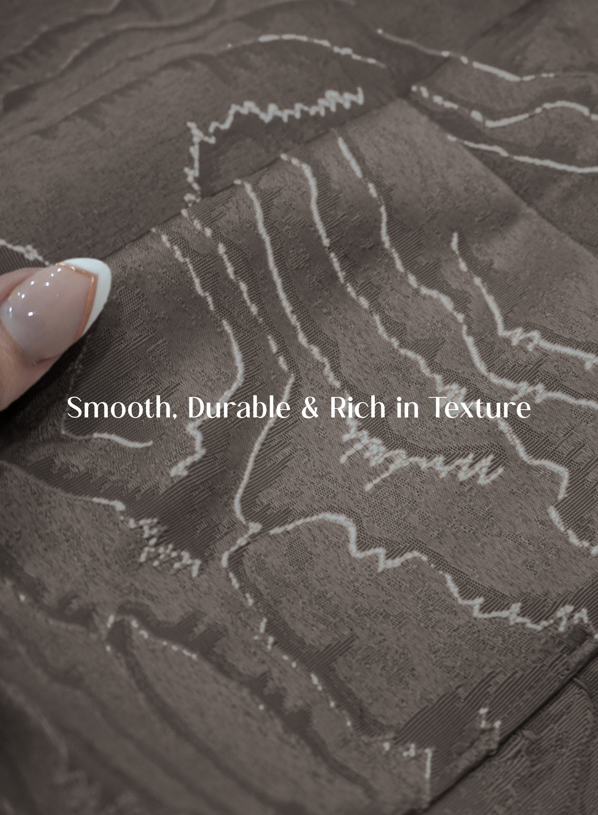 Teramo Jacquard Room Darkening Curtains | Drift Jacquard Weave | Peat Brown | Set of 2 | Fully Customizable