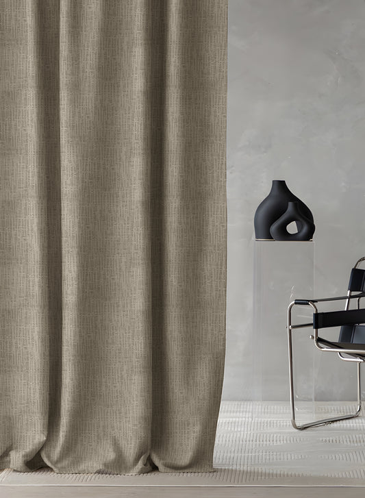 Elora Textured Blackout Curtains | Khaki Green | Set of 2