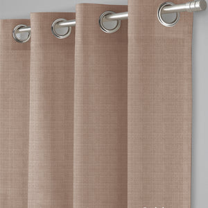 Cocoon Minimal Texture Room Darkening Curtains | Modern Aesthetic | Camel | Set of 2 | Fully Customizable