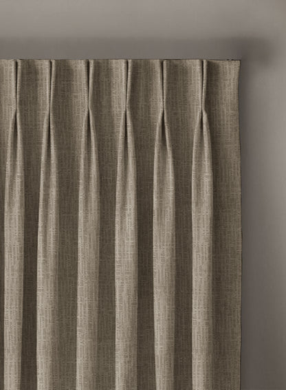 Elora Textured Blackout Curtains | Khaki Green | Set of 2