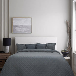 Home Crayons CloudTouch™ Comforter Set | All-Season | 33% Oversized | Includes 2 Pillow Covers & 2 Cushion Covers | Alpine Gray