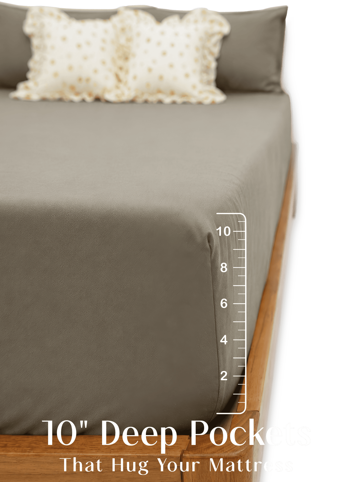 LuxeFit™ Fitted Bedsheet Set | Smoky Taupe