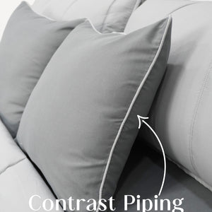 Home Crayons Cocoon 8-Piece AC Bedding Set | Coordinated Comforter, Fitted Sheet & Covers in One Set | Pearl Gray