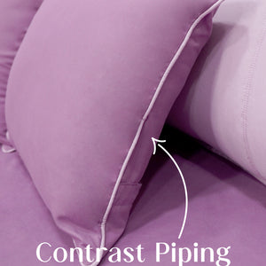 Home Crayons Cocoon AC Comforter Set | 5-Piece Designer Bed Set for Modern Homes | Lilac Daisy