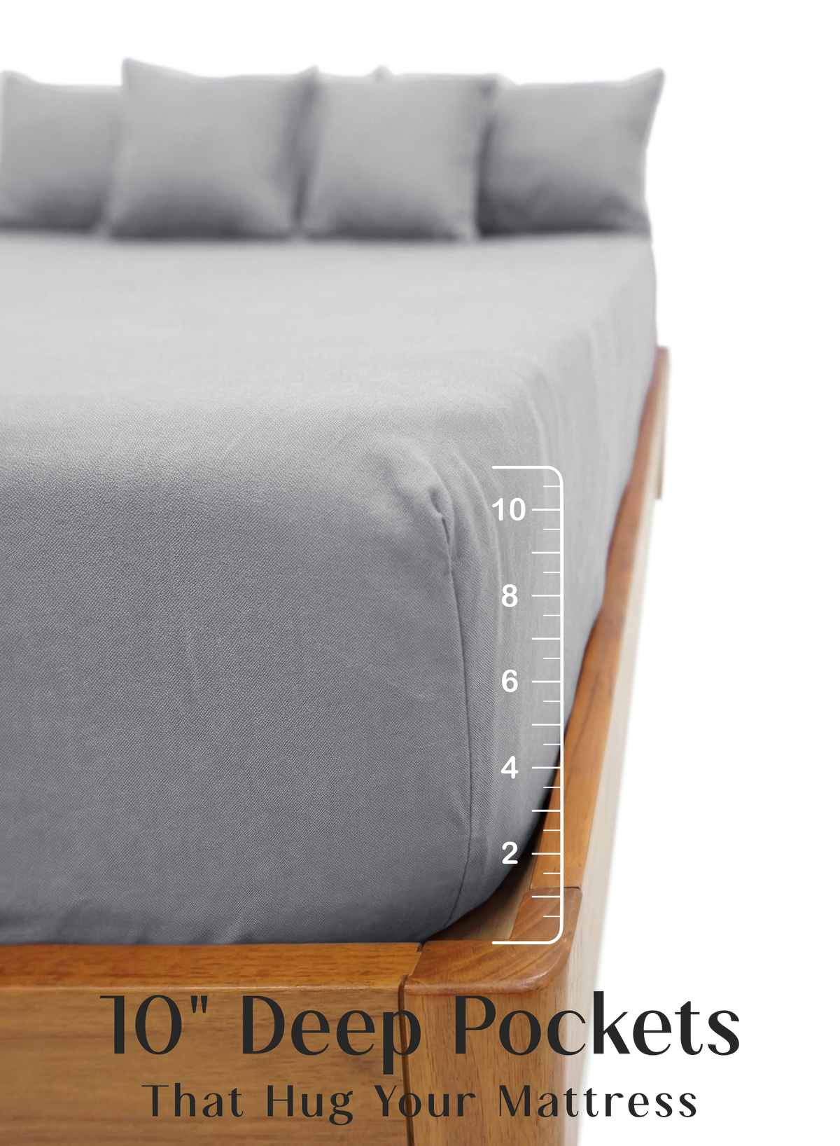LuxeFit™ Fitted Bedsheet Set | Quill Gray